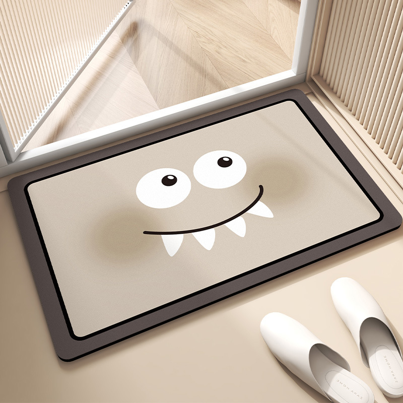 Baño de barro de diatomeas alfombra de suelo de secado rápido inodoro puerta de inodoro absorción de agua alfombra antideslizante inodoro alfombra de caída