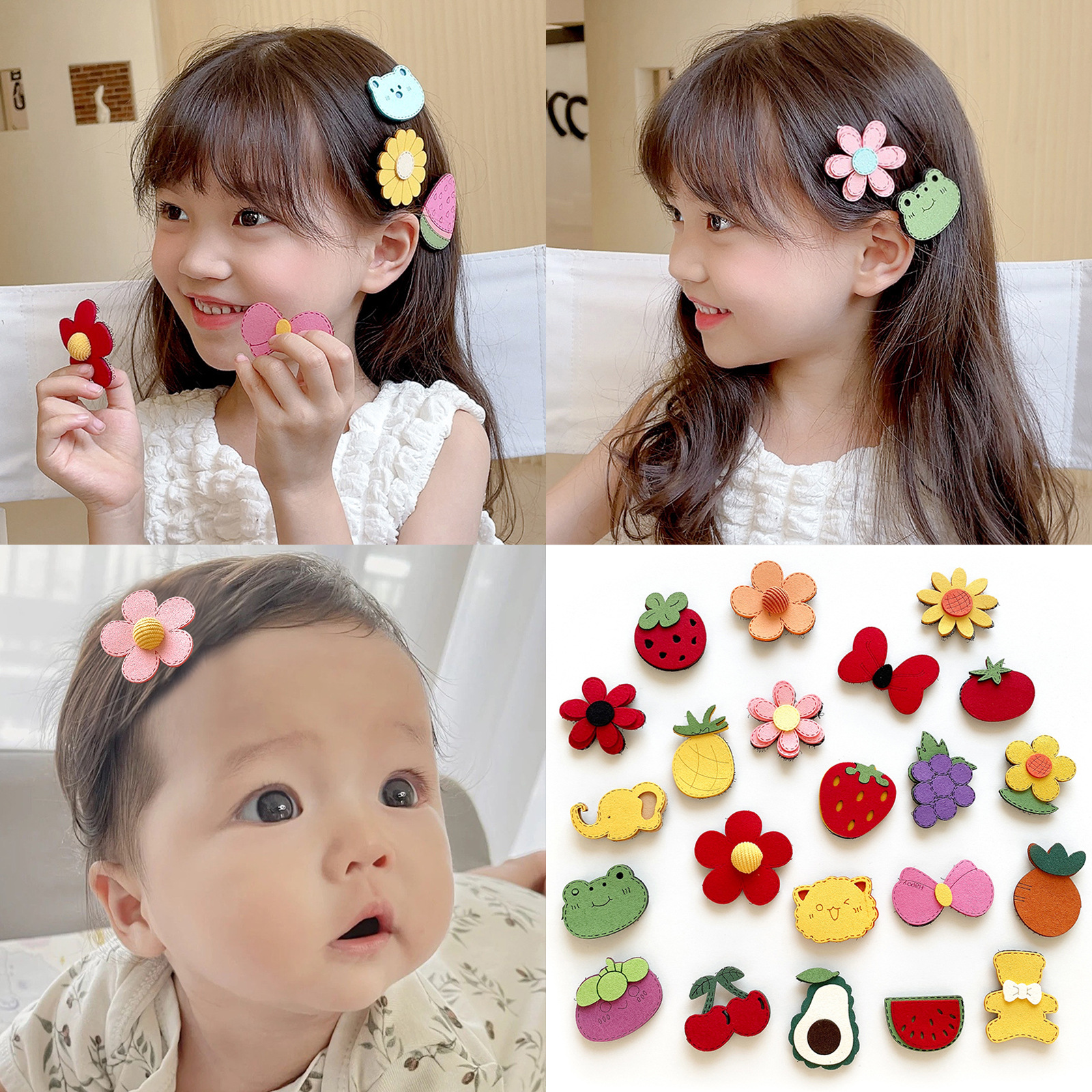 Fruit Velcro Broken Hair Stickers