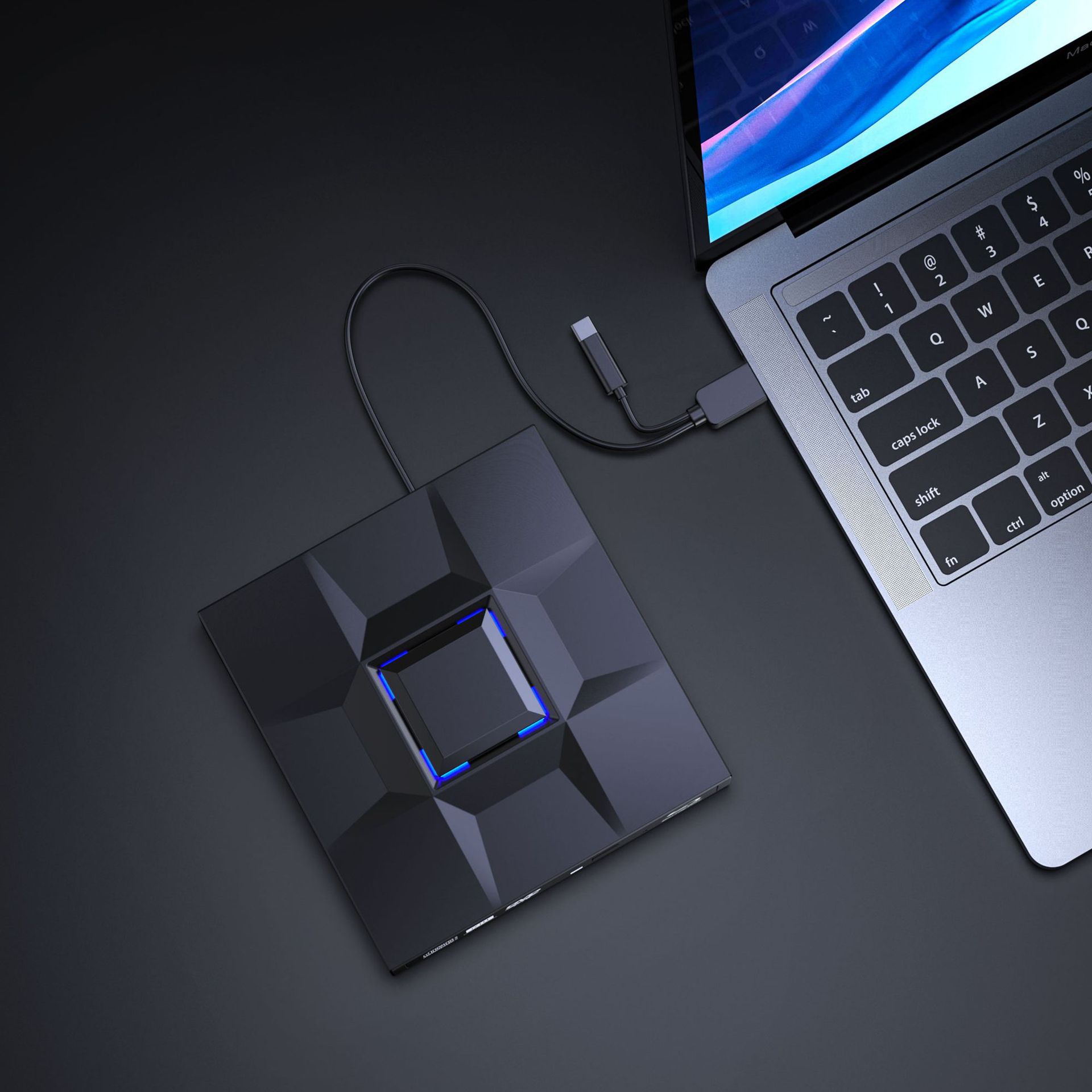 廠家私模九宮格USB3.0&Type-c移動DVD刻錄機電腦通用外置光驅