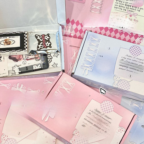 Original Silk Ribbon Plane Box Ins Card Gift Packaging Box Packing Box Rectangle Express Foldable Paper Box