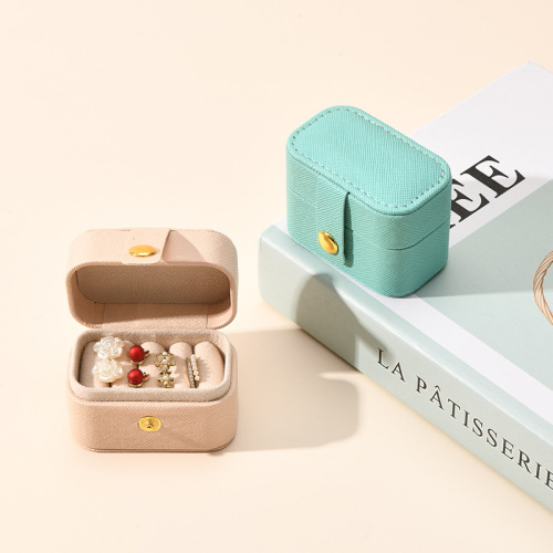 Mini Ring Storage Box Portable Travel Handheld Multi-Ring Small Box Flip Lid Clasp Ring Jewelry Box