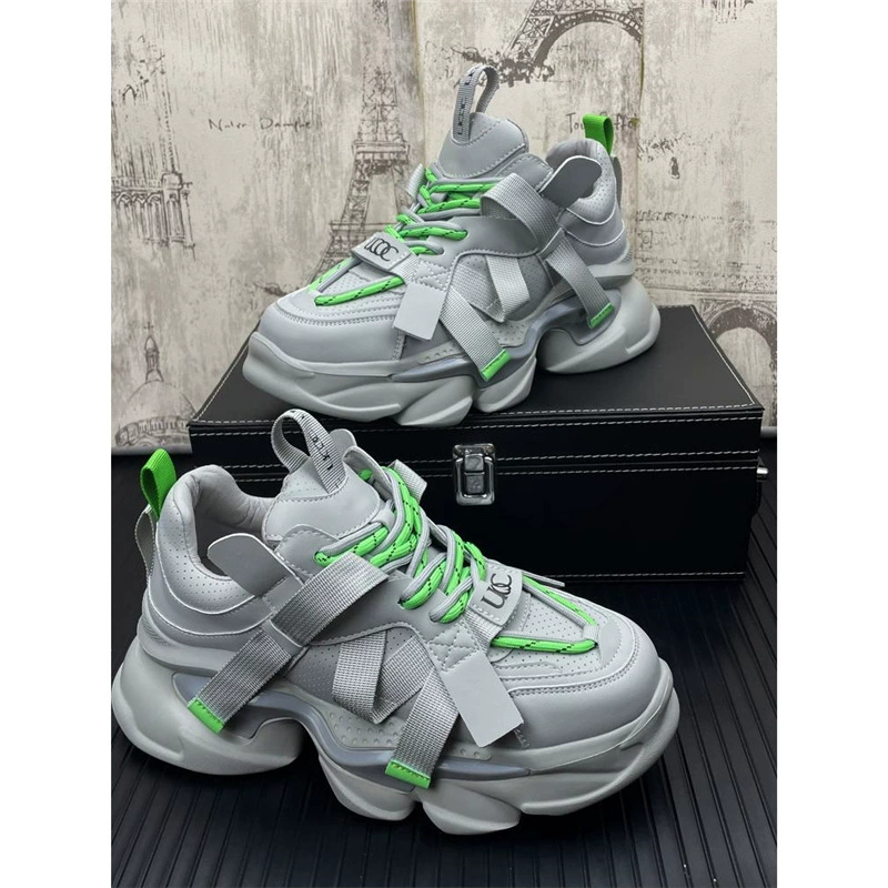 Чистая красная обувь папы мужской осень 2024 новая мужская обувь прилив премиум-класса повседневные дикие кроссовки на толстой подошве