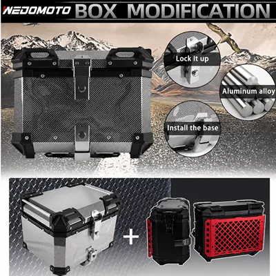 Motorcycle trunk — Anti-Collision Storage Box, Universal Large-Capacity