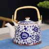 Blue and white