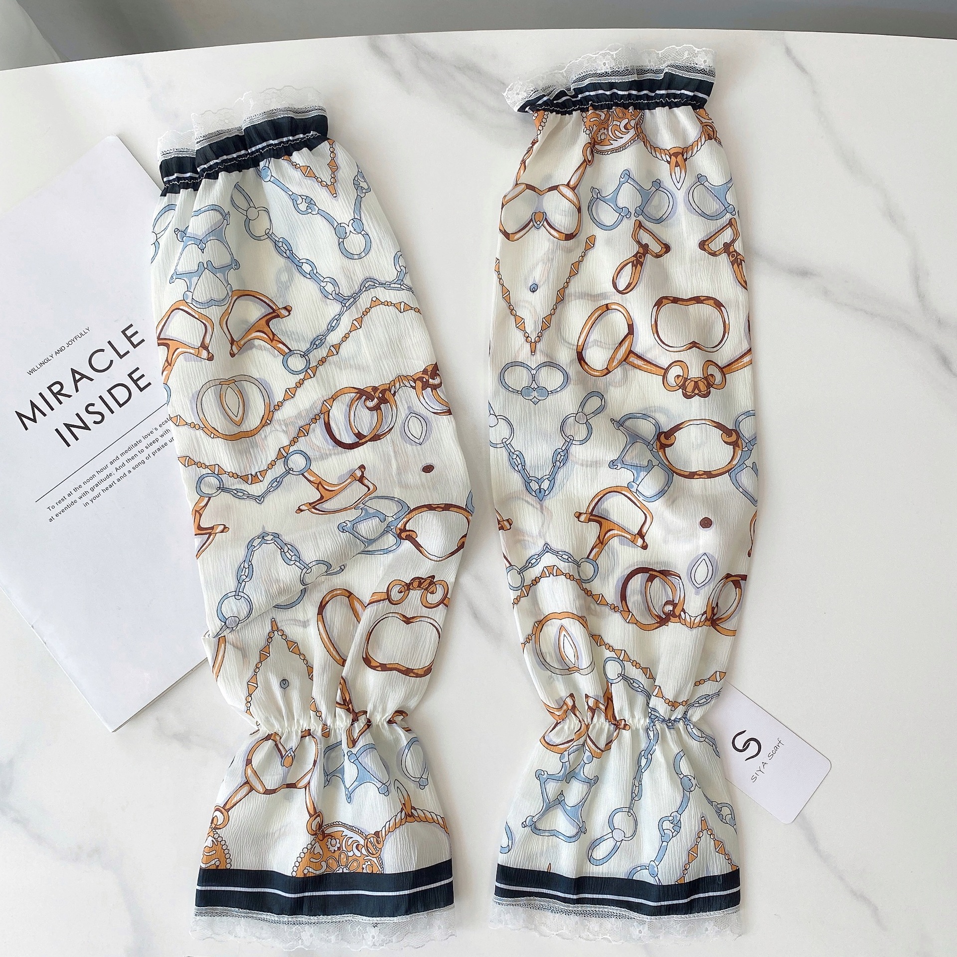 Verano protector solar de tamaño grande nuevo dulce y suelto mangas de seda de hielo fresco brazo protector de mujeres sombreado conducir mangas de bicicleta