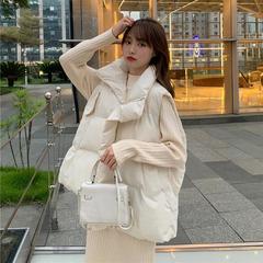 2025年秋冬新款羽绒棉马甲女短款韩版宽松立领百搭马甲坎肩外套女