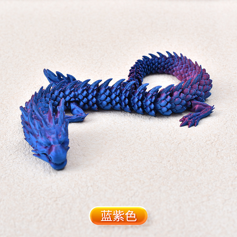Ventas transfronterizas de juguetes impresos en 3D, adornos de dragón, animación de animales, moda de juego