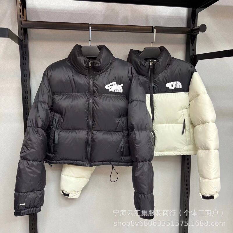 2024 North Face 1984 Women's Puffer Jacket Kendall Jenner Style Winter Short Cotton Coat Cold-Proof European and American Fashion Zipper
