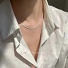 Silver necklace, advanced chain for key bag , 2022 collection, high-end, light luxury style