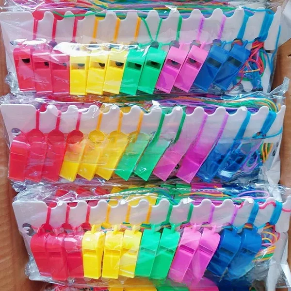 Plastic Whistle Football Training Referee Toy Cheering Fan Party Outdoor Life-Saving Whistle Volleyball Mini