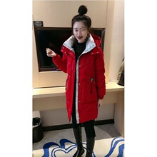 免洗羽绒服女冬季新款时尚洋气亮面中长款大码宽松气质白鸭绒【天