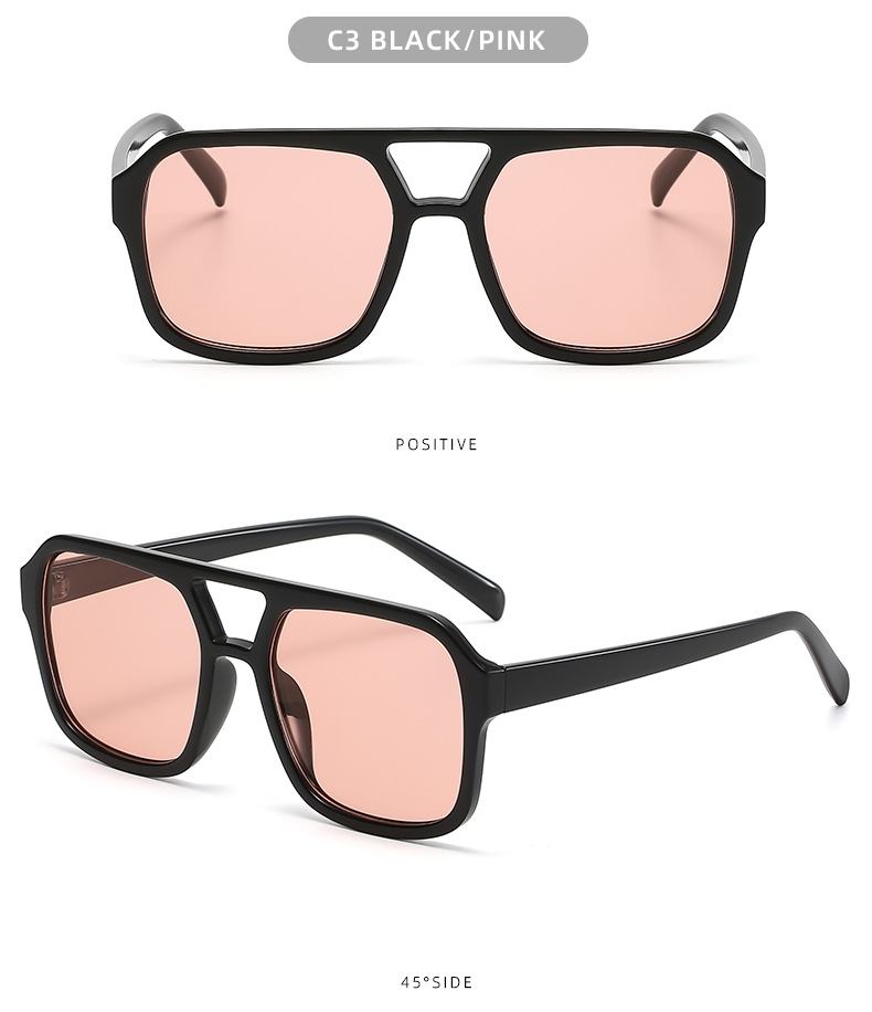IG Style Streetwear Solid Color Ac Square Full Frame Women's Sunglasses display picture 13