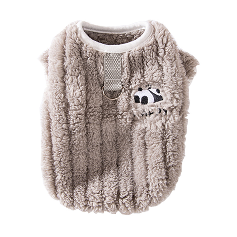 Perro de otoño e invierno, algodón de algodón, lindo panda pequeño, gamuza de dos patas, perro pequeño, gato, mascota, ropa de perro