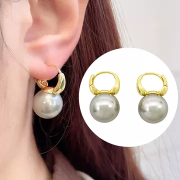 High-Grade domestic Shijia pearl ear buckle personality fashion French retro temperament earrings simple high quality earrings - ShopShipShake