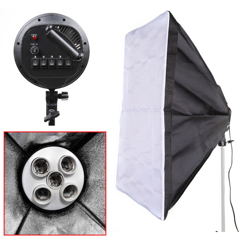 Power supply soft light box for five lamp holder power lamp holder photographic equipment photographic accessories wholesale PSCSB5H