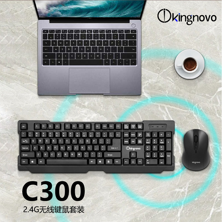 Banda C300 Keyboard and Mouse Set Direct Sales Western Languages in Stock Universal Computer Cross-Border Hot-Selling Wireless Keyboard and Mouse Silent