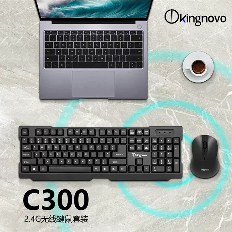 班达C300键盘鼠标套装直销西文现货电脑通用跨境热销无线键鼠套装