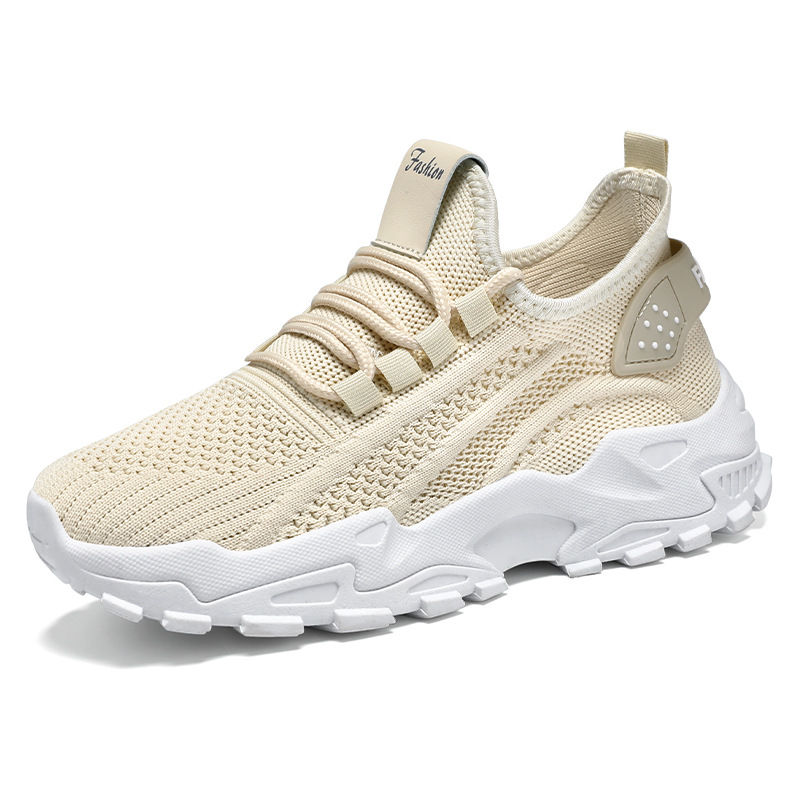 Zapatos mujer todo fósforo verano nuevo estilo zapatos de mujer de gran tamaño suela suave sin pies cansados zapatos de plataforma transfronterizos zapatos deportivos transpirables tejidos voladores