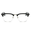 Retro eyebrow glasses Male women's business half -frame anti -blue light anti -blue light -like old flower mirror with a degree of glasses rack