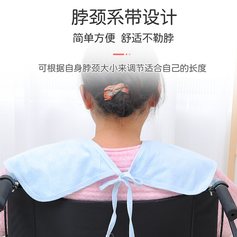 Fibra de bambú babero impermeable durable extra grande ancianos cama comer babero impermeable fugas