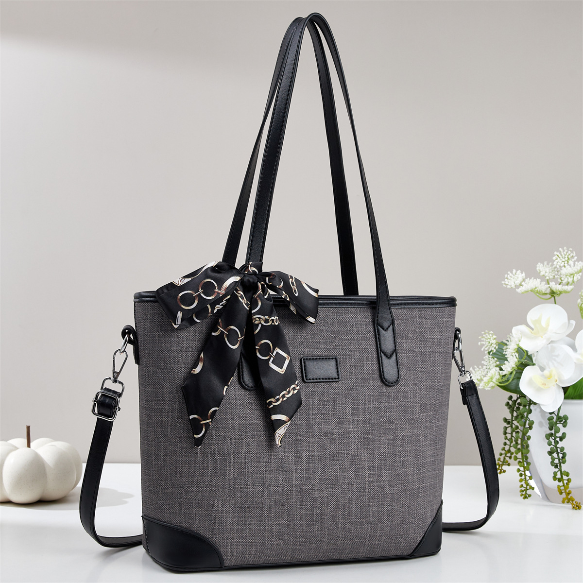 Bolsa de gran capacidad, bolsa de hombro casual de moda, buñuelo de seda, decoración, mochila, bolso de mano universal, bolsa de mano, bolsa de tote
