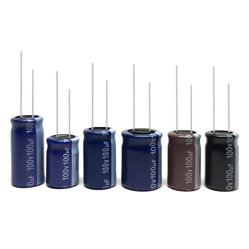 艾华铝电解电容100v100uf 100uf100v 8*20 10*16直插电解电容