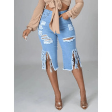 Z 33452 Fringe Ripped Denim Shorts �����ƶ�ţ���п�羳