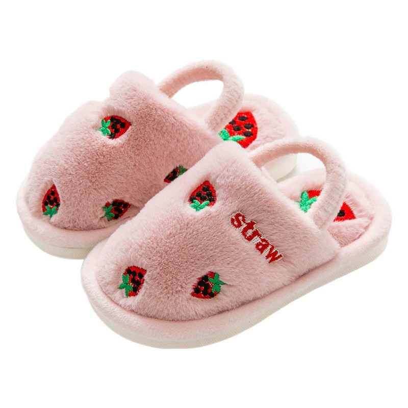 Детские хлопковые тапочки для девочек, зимние домашние Нескользящие плюшевые теплые тапочки для мальчиков, милые детские хлопковые тапочки с героями мультфильмов