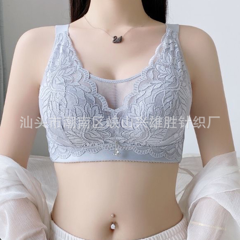 Xinanqi 2022 underwear women's summer thin breathable big chest slimming plus size bra push up adjustment bra Xinanqi 2022 underwear women's summer thin breathable big chest slimming plus size bra push up adjustment bra