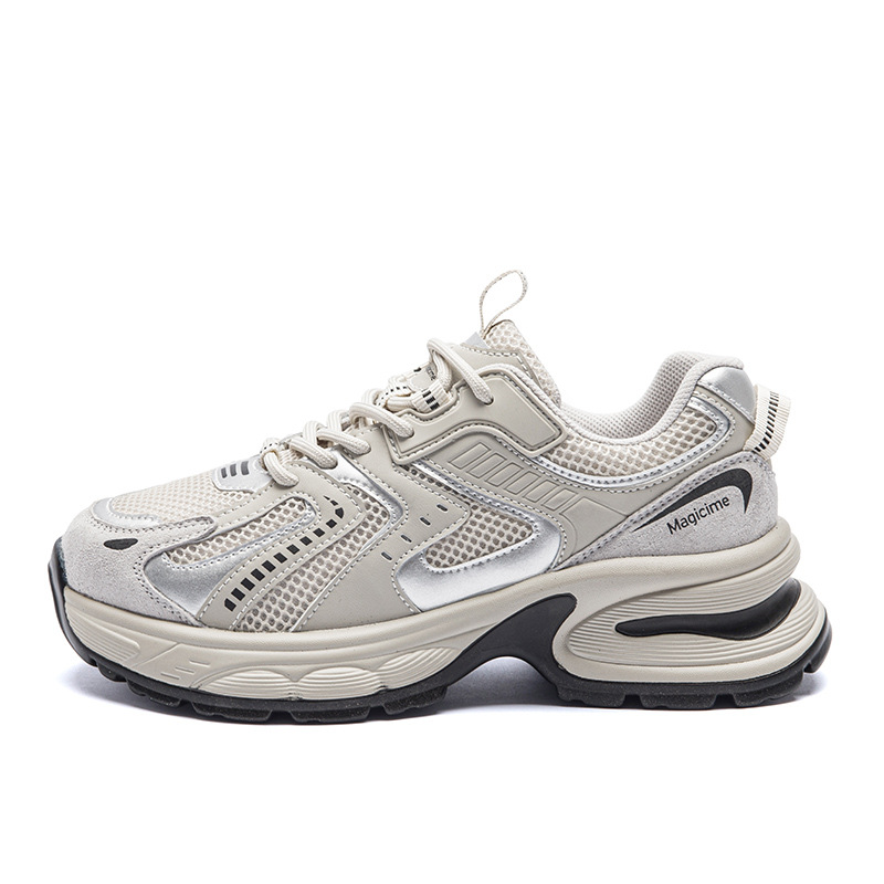 Zapatos Augusden de suela gruesa para mujer, estilo retro, deportivos, de malla, para correr, tendencia 2025, invierno.