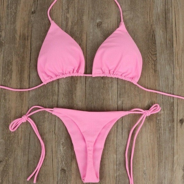 European and American Halterneck Strappy Bikini Sexy Swimsuit Women's Split Strap Adjustable Multi-Color Swimsuit Set European and American Halterneck Strappy Bikini Sexy Swimsuit Women's Split Strap Adjustable Multi-Color Swimsuit Set