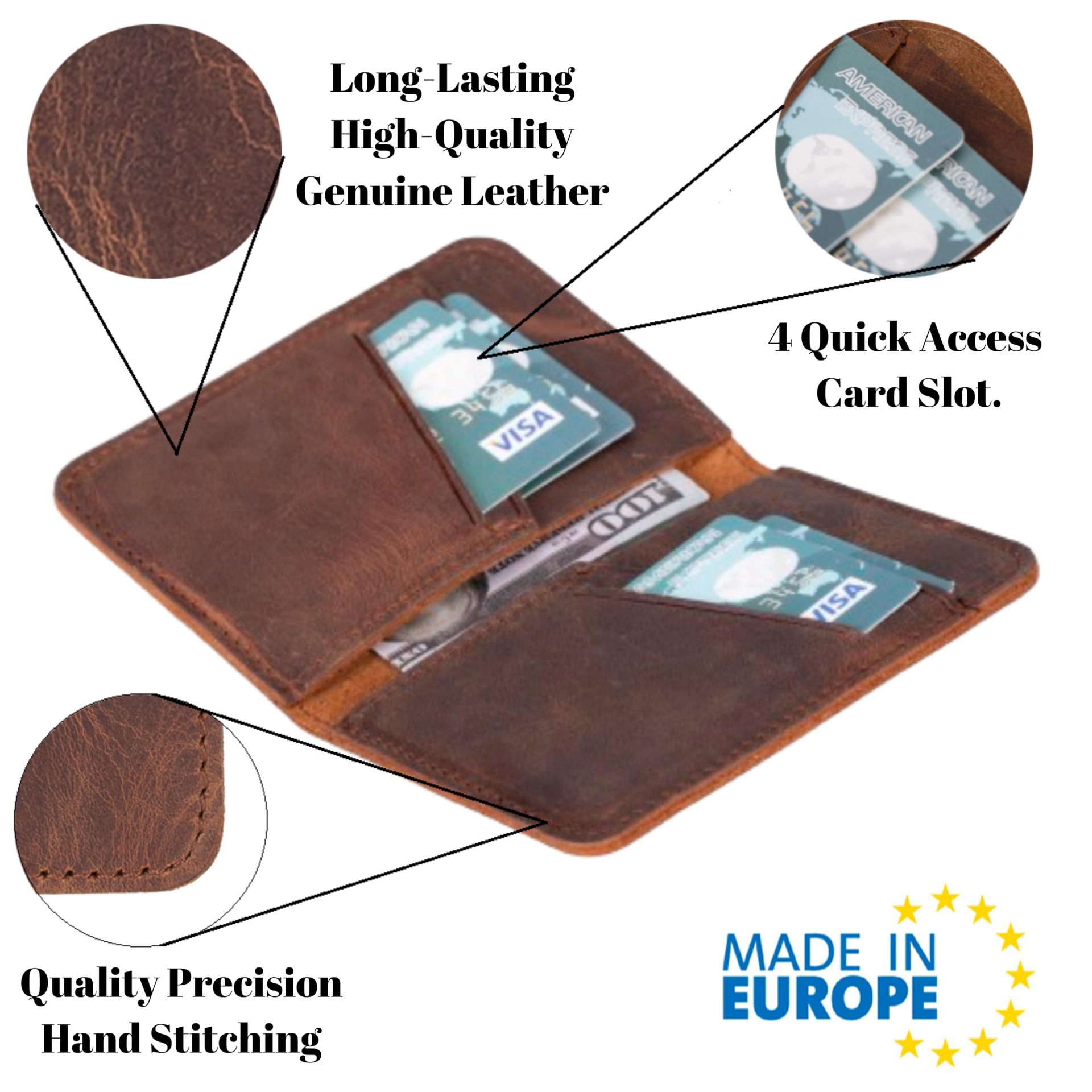 Explosiones transfronterizas de piel de caballo loco, bolsas de pick-up anti-magnetizado, cartera de tarjetas de control de acceso, bolsas de tarjetas para hombres, sensación de alto nivel para hombres