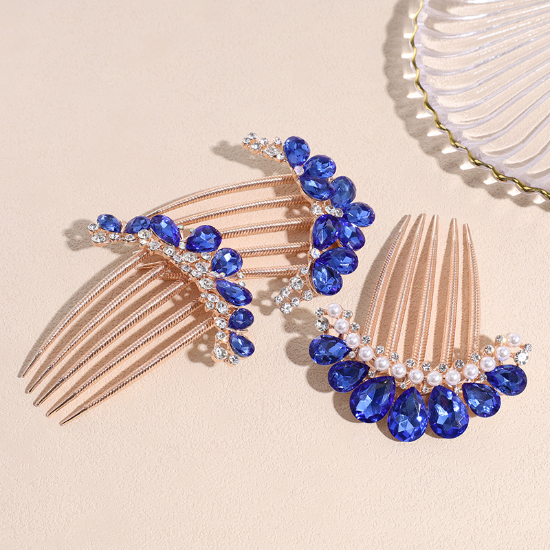1 Piece Quantity Holiday, Banquet Occasion Alloy Material Flower Pattern Elegant Flower Alloy Inlay Rhinestones Hairpin 1 Piece