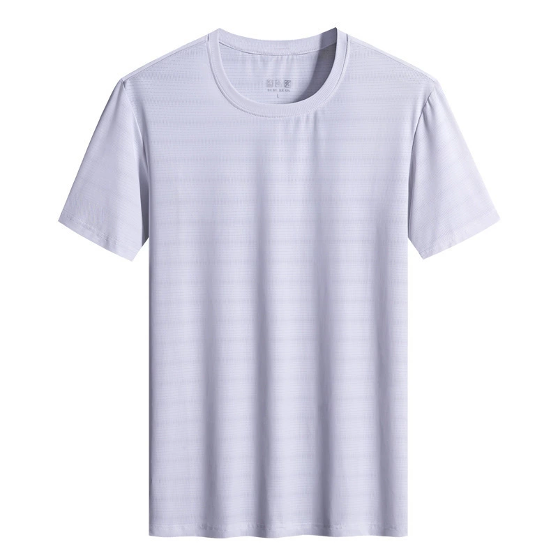 Быстрая сухая футболка со льдом с короткими рукавами мужская 2023 летняя прохладная и дышащая одежда на открытом воздухе повседневная спортивная одежда большой размер мужская одежда