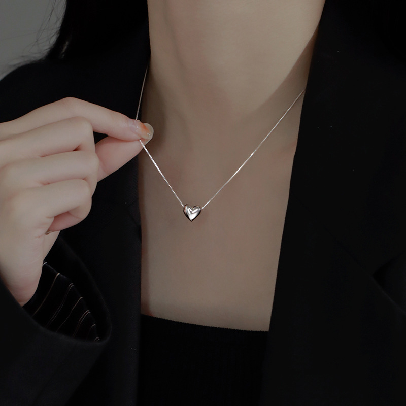 Women's Gender 925 Sterling Silver Plating Heart Shape Pendant Necklace