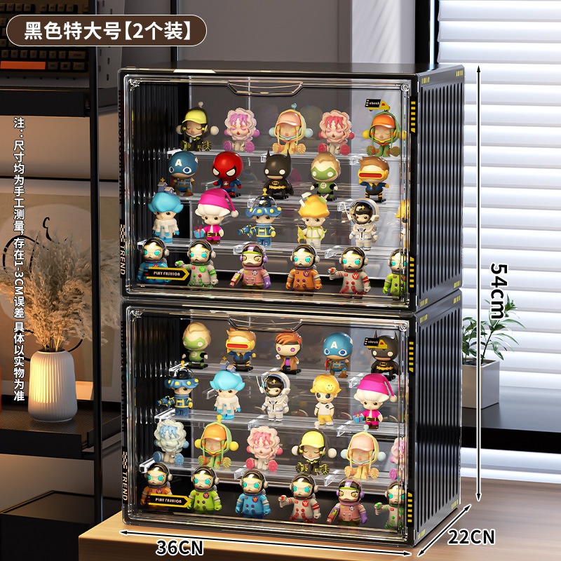 ラブブマカロンビニール人形ラブブ座りパーティーディスプレイボックス防塵コンテナ収納ボックスキャビネット|undefined