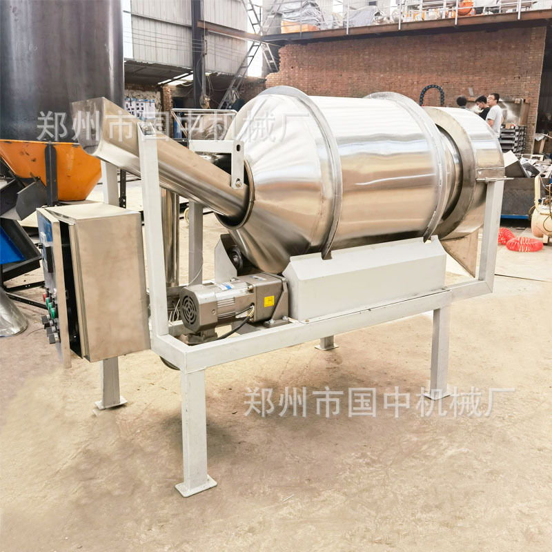 Stainless steel roller tempeh chili sauce mixer fried food roller seasoning machine protein starch lotus root starch mixing