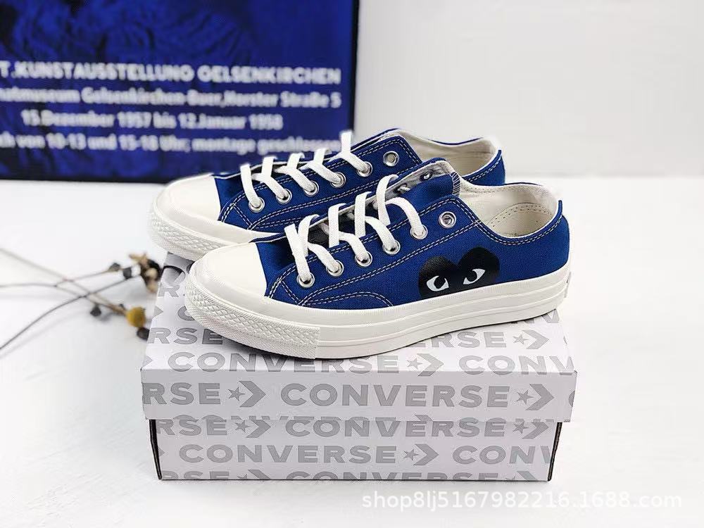 Chunyuan 1970s Kawakuba Ling amor CDG alto bajo grupo pareja zapatillas deportivas para hombres y mujeres jugar zapatos de lona image 18