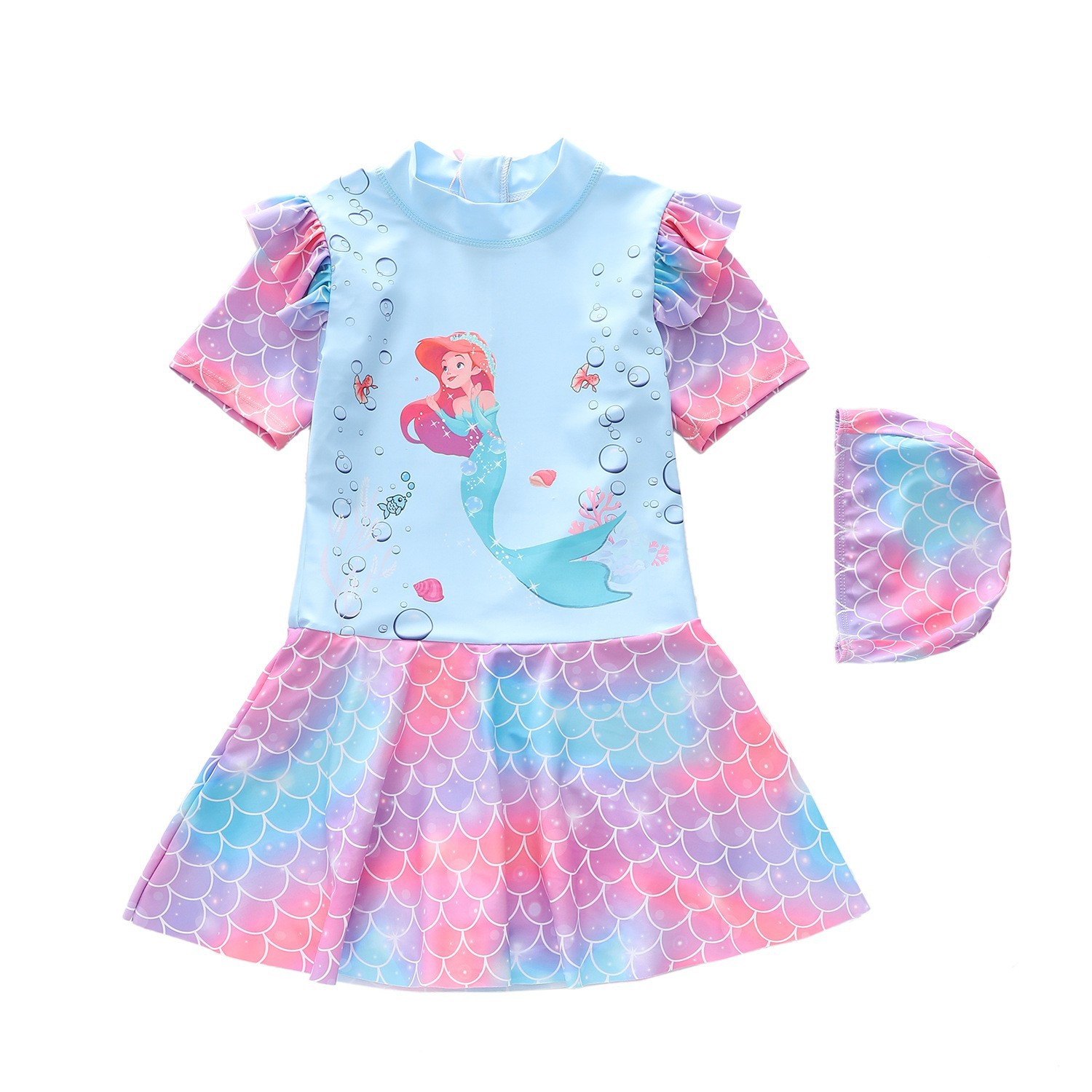 Traje de Baño Entero para Niña de Poliéster para Natación image 3