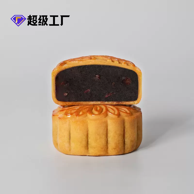 中高端新口味玫瑰豆沙月饼OEM代工送礼礼盒装现烤多种口味糕点