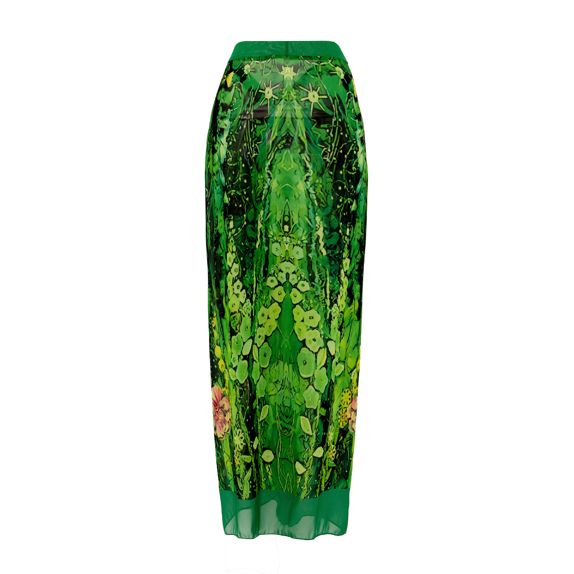 Retro Badeanzug Mit Rock Und Hohem Kragen Damen Blumenmuster_voghion.com