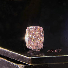 精品上架公主方粉钻裸石0.27克拉粉色钻石裸石可镶嵌戒指时尚首饰