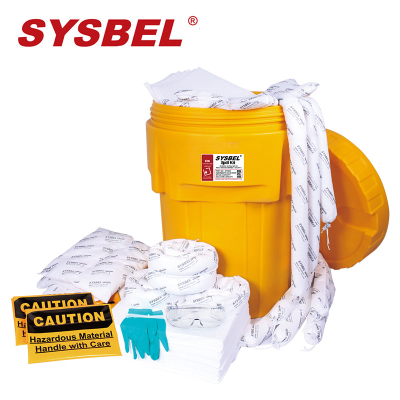 西斯贝尔 SYSBEL 吸油棉泄漏应急处理桶套装95加仑废弃物桶