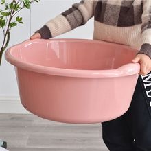 加深特大号脸盆圆形宝宝儿童洗澡盆塑料盆加厚耐用洗衣盆家家用盆