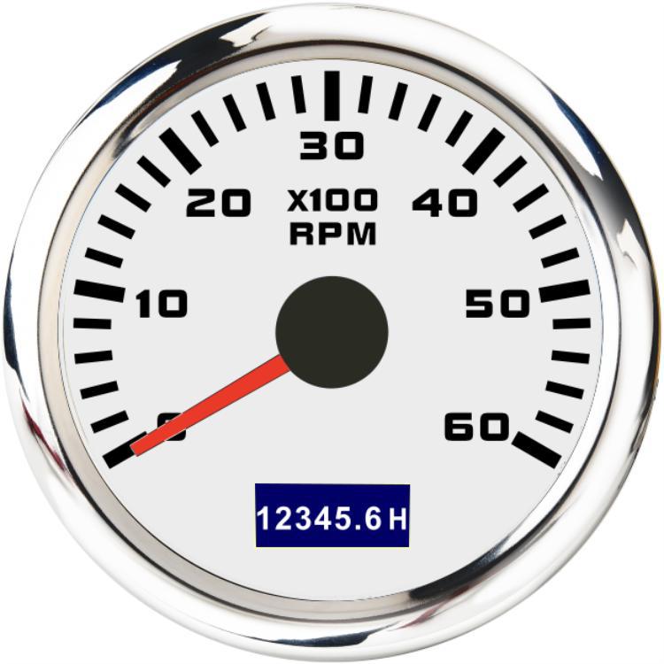 52mm tachometer with matching sensor, best-selling model for cars, ships, and general engineering machinery, 12v/24v with colorful lights
