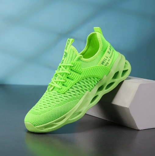 Transfronterizo más el tamaño de los zapatos de los hombres deportes ligero estudiante volando zapatos de malla tejida moda casual coreano moda otoño zapatos para correr