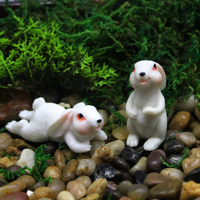 Творческие поделки украшение торта мультфильм кукла Садоводство пейзаж сочный микропейзаж маленькие украшения милый кролик