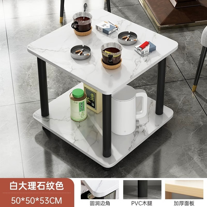 Mesa de mahjong, mesa de centro, estante de té, mesa lateral pequeña de doble capa móvil, sala de ajedrez y cartas, mini mesa de té especial para jugar a las cartas