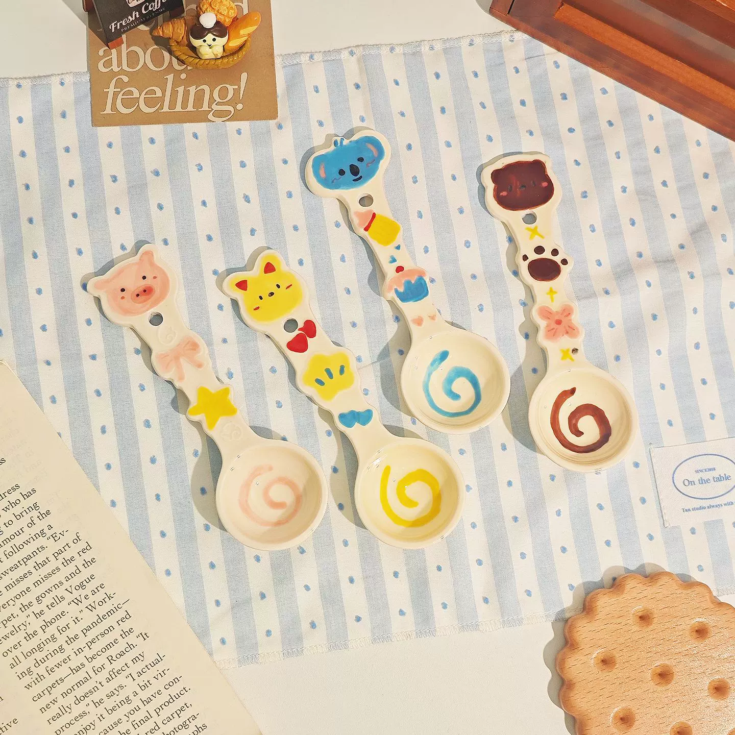 ins风少女心可爱陶瓷勺子新款家用宝宝高颜值甜品酸奶燕麦调羹勺