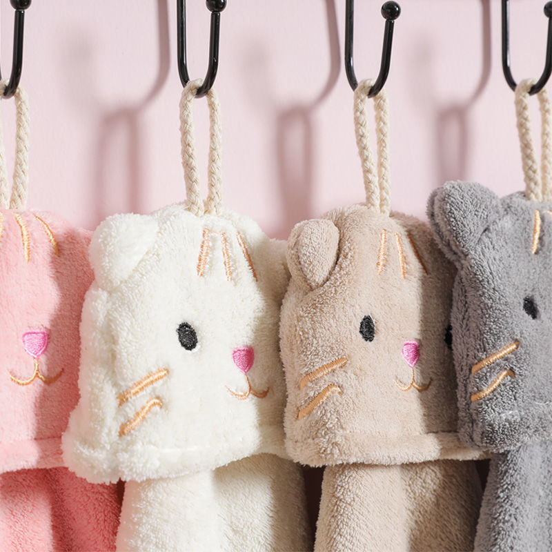 檫手巾擦手巾可挂式日韓兒童可愛衛生間加厚吸水擦手巾速幹抹布